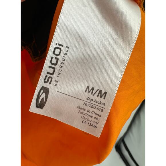 Sugoi Mens Orange Zap Jacket Size M Cycling Windbreaker Outdoors Rain Repellent - Picture 8 of 11